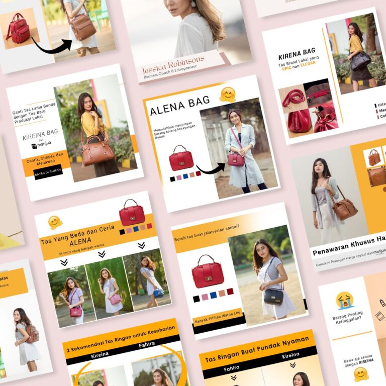 sample feeds with bright color